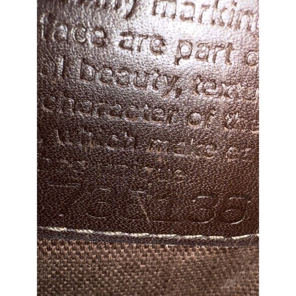 Vtg Brighton Embossed Leather Crossbody Structured Brown 90's Bucket Bag 736135 - Picture 16 of 16